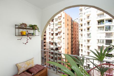 Varanda da Sala de apartamento à venda com 1 quarto, 45m² em Vila Olímpia, São Paulo