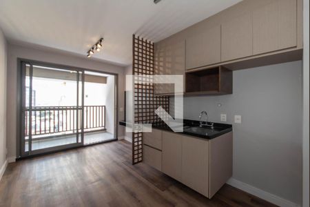 Cozinha de apartamento para alugar com 1 quarto, 32m² em Vila Gumercindo, São Paulo