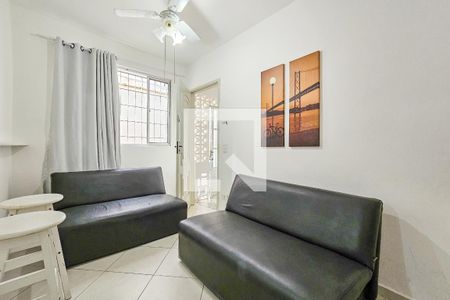 sala de apartamento para alugar com 1 quarto, 35m² em Enseada, Guarujá