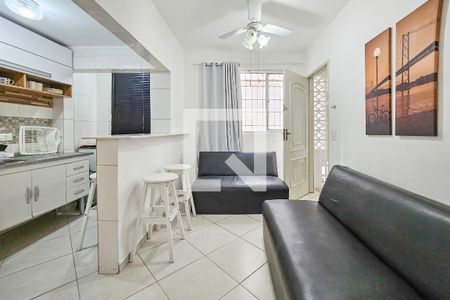 sala de apartamento para alugar com 1 quarto, 35m² em Enseada, Guarujá