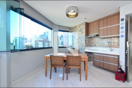 Varanda gourmet de apartamento à venda com 3 quartos, 120m² em Anchieta, Belo Horizonte