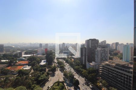 Vista da Varanda de kitnet/studio para alugar com 1 quarto, 35m² em Indianópolis, São Paulo