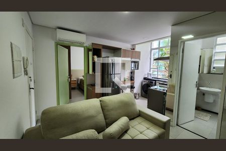 Sala de apartamento para alugar com 1 quarto, 32m² em Aparecida, Santos