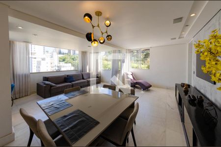 Sala de apartamento à venda com 4 quartos, 160m² em Luxemburgo, Belo Horizonte