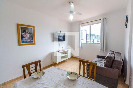 Sala de apartamento para alugar com 1 quarto, 41m² em Boqueirão, Praia Grande