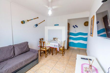 Sala de apartamento para alugar com 1 quarto, 41m² em Boqueirão, Praia Grande