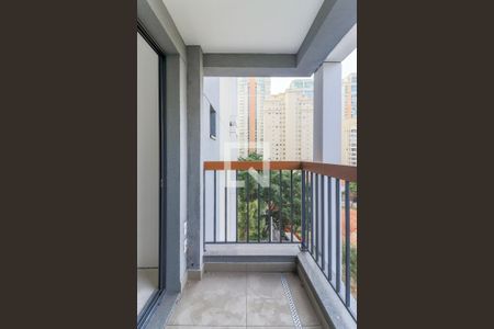 Varanda da Sala de kitnet/studio para alugar com 1 quarto, 28m² em Brooklin Paulista, São Paulo