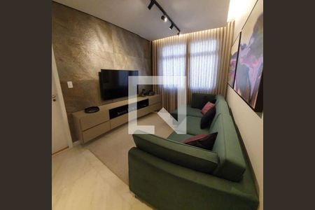 sala de tv de apartamento à venda com 3 quartos, 125m² em Santo Antônio, Belo Horizonte