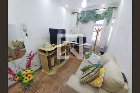 Sala de apartamento para alugar com 1 quarto, 45m² em Centro, São Vicente