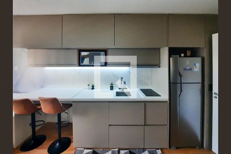 Cozinha de apartamento à venda com 1 quarto, 24m² em Vila Olímpia, São Paulo