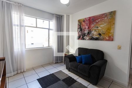 Sala de apartamento para alugar com 1 quarto, 40m² em Lourdes, Belo Horizonte