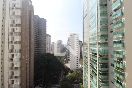 Vista da Varanda de kitnet/studio à venda com 1 quarto, 34m² em Indianópolis, São Paulo