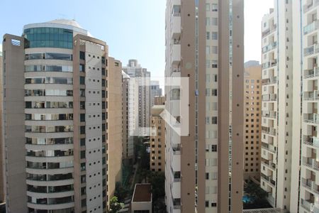 Vista da Varanda de kitnet/studio à venda com 1 quarto, 34m² em Indianópolis, São Paulo