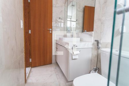 Banheiro da Suíte de apartamento à venda com 3 quartos, 85m² em Anchieta, Belo Horizonte