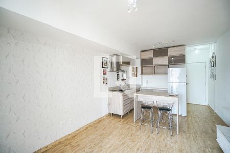 Sala e cozinha de kitnet/studio para alugar com 1 quarto, 35m² em Vila Gomes Cardim, São Paulo