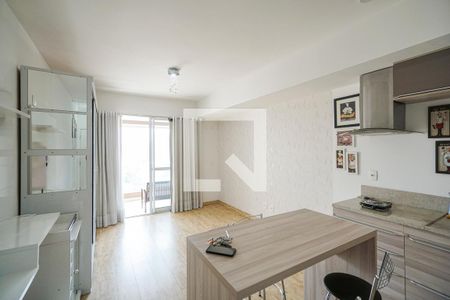 Sala e cozinha de kitnet/studio para alugar com 1 quarto, 35m² em Vila Gomes Cardim, São Paulo