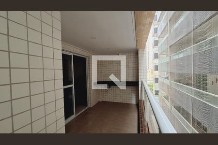 Varanda da sala de apartamento para alugar com 1 quarto, 50m² em Vila Caiçara, Praia Grande