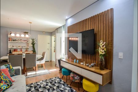 Sala de apartamento para alugar com 3 quartos, 75m² em Vila Valparaíso, Santo André