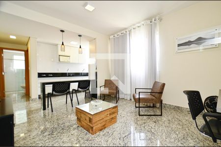 Sala de apartamento para alugar com 1 quarto, 50m² em Funcionários, Belo Horizonte