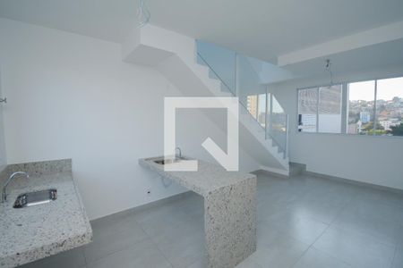 Studio | Sala e Cozinha de kitnet/studio para alugar com 1 quarto, 41m² em Barreiro, Belo Horizonte