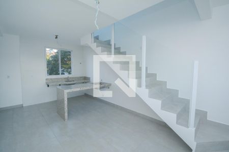 Studio | Sala e Cozinha de kitnet/studio para alugar com 1 quarto, 41m² em Barreiro, Belo Horizonte