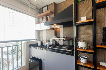 Varanda Gourmet  de apartamento à venda com 2 quartos, 68m² em Chácara Seis de Outubro, São Paulo