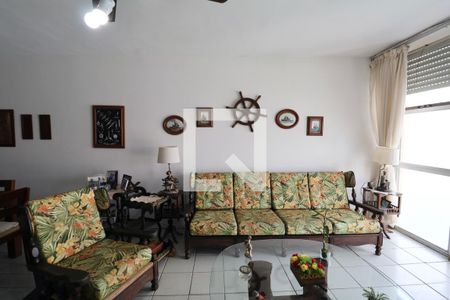 Sala de apartamento para alugar com 3 quartos, 136m² em Morro do Maluf, Guarujá