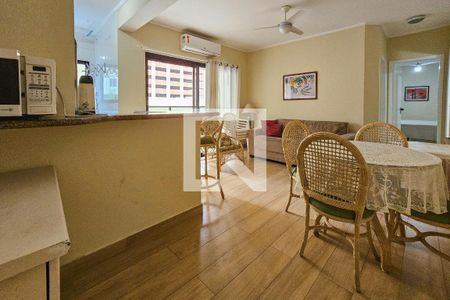 Sala de apartamento para alugar com 2 quartos, 69m² em Pitangueiras, Guarujá