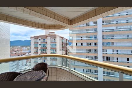 Varanda da sala de apartamento para alugar com 2 quartos, 75m² em Caiçara, Praia Grande