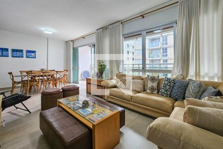 Sala de apartamento para alugar com 3 quartos, 170m² em Barra Funda, Guarujá