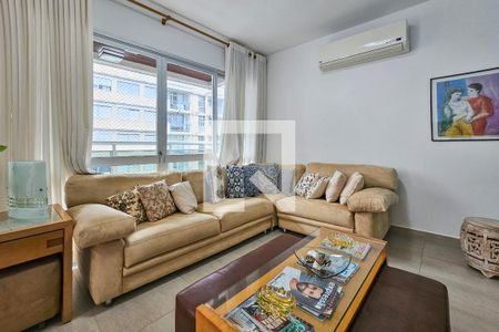 Sala de apartamento para alugar com 3 quartos, 170m² em Barra Funda, Guarujá