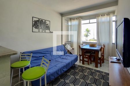 Sala de apartamento para alugar com 1 quarto, 50m² em Caiçara, Praia Grande