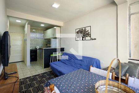 Sala de apartamento para alugar com 1 quarto, 50m² em Caiçara, Praia Grande