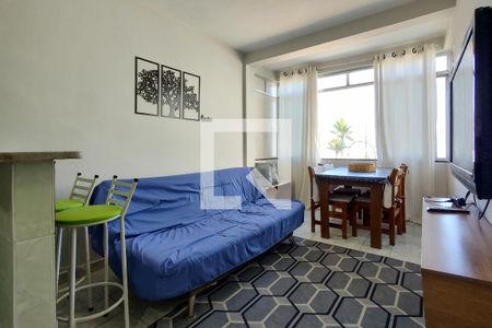 Sala de apartamento para alugar com 1 quarto, 50m² em Caiçara, Praia Grande