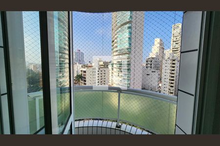 Varanda da Sala de apartamento para alugar com 3 quartos, 130m² em Gonzaga, Santos