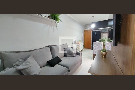 Sala de apartamento à venda com 2 quartos, 96m² em Vila Scarpelli, Santo André