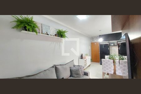 Sala de apartamento à venda com 2 quartos, 96m² em Vila Scarpelli, Santo André