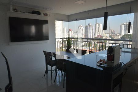 Varanda gourmet de apartamento à venda com 3 quartos, 113m² em Centro, Santo André