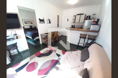 Sala de apartamento para alugar com 1 quarto, 40m² em Itararé, São Vicente