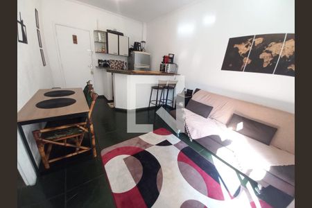 Sala de apartamento para alugar com 1 quarto, 40m² em Itararé, São Vicente