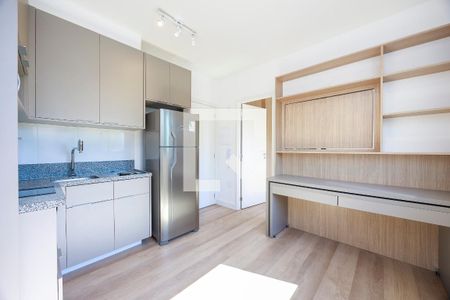 Sala - Cozinha de apartamento para alugar com 1 quarto, 28m² em Chácara Santo Antônio (zona Sul), São Paulo