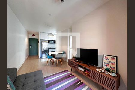 Sala de apartamento à venda com 1 quarto, 43m² em Brooklin, São Paulo