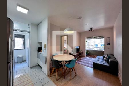 Sala de apartamento à venda com 1 quarto, 43m² em Brooklin, São Paulo