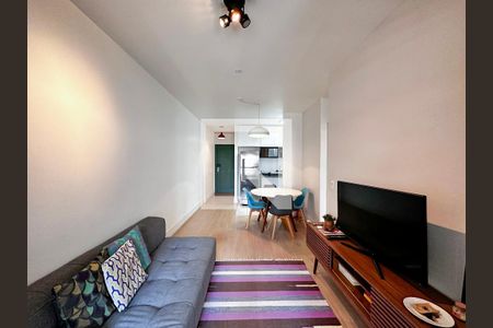 Sala de apartamento à venda com 1 quarto, 43m² em Brooklin, São Paulo