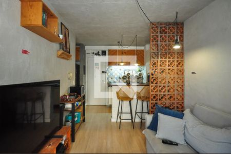 Sala de apartamento à venda com 1 quarto, 44m² em Panamby, São Paulo