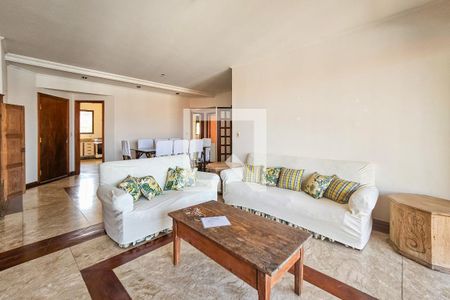 Sala de apartamento para alugar com 4 quartos, 140m² em Jardim Tejereba, Guarujá