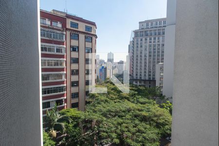 Vista da sala/quarto de kitnet/studio à venda com 1 quarto, 27m² em Centro, São Paulo