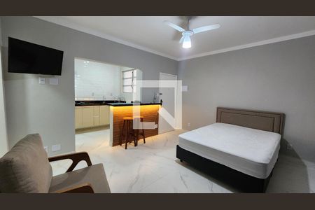 Sala de apartamento para alugar com 1 quarto, 30m² em Boqueirão, Santos