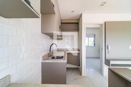 Cozinha de apartamento à venda com 1 quarto, 27m² em Jardim Trussardi, São Paulo