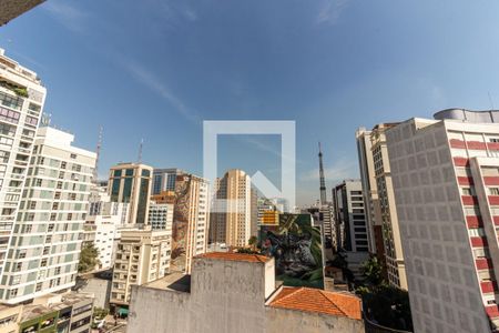 Varanda - Vista de kitnet/studio à venda com 1 quarto, 25m² em Consolação, São Paulo